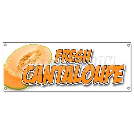 Signmission FRESH CANTALOUPE BANNER SIGN fruit harvest fresh market produce B-Fresh Cantaloupe